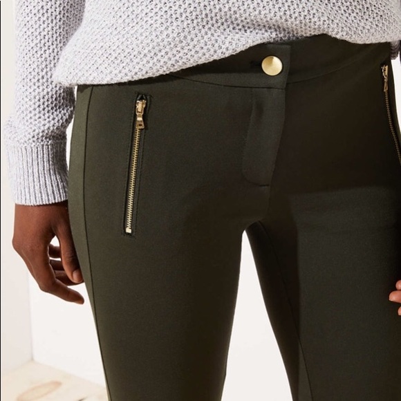 NWT Loft Olive Green & Black dress leggings - Picture 8 of 8